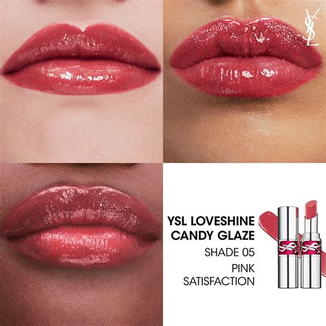 ysl lip gloss in pink satisfaction|ysl loveshine glaze.